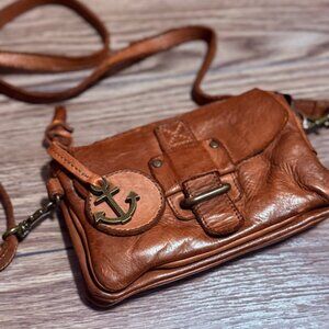 Harbour 2nd Luna Crossbody Belt Bag Cognac Genuine Leather – Like New